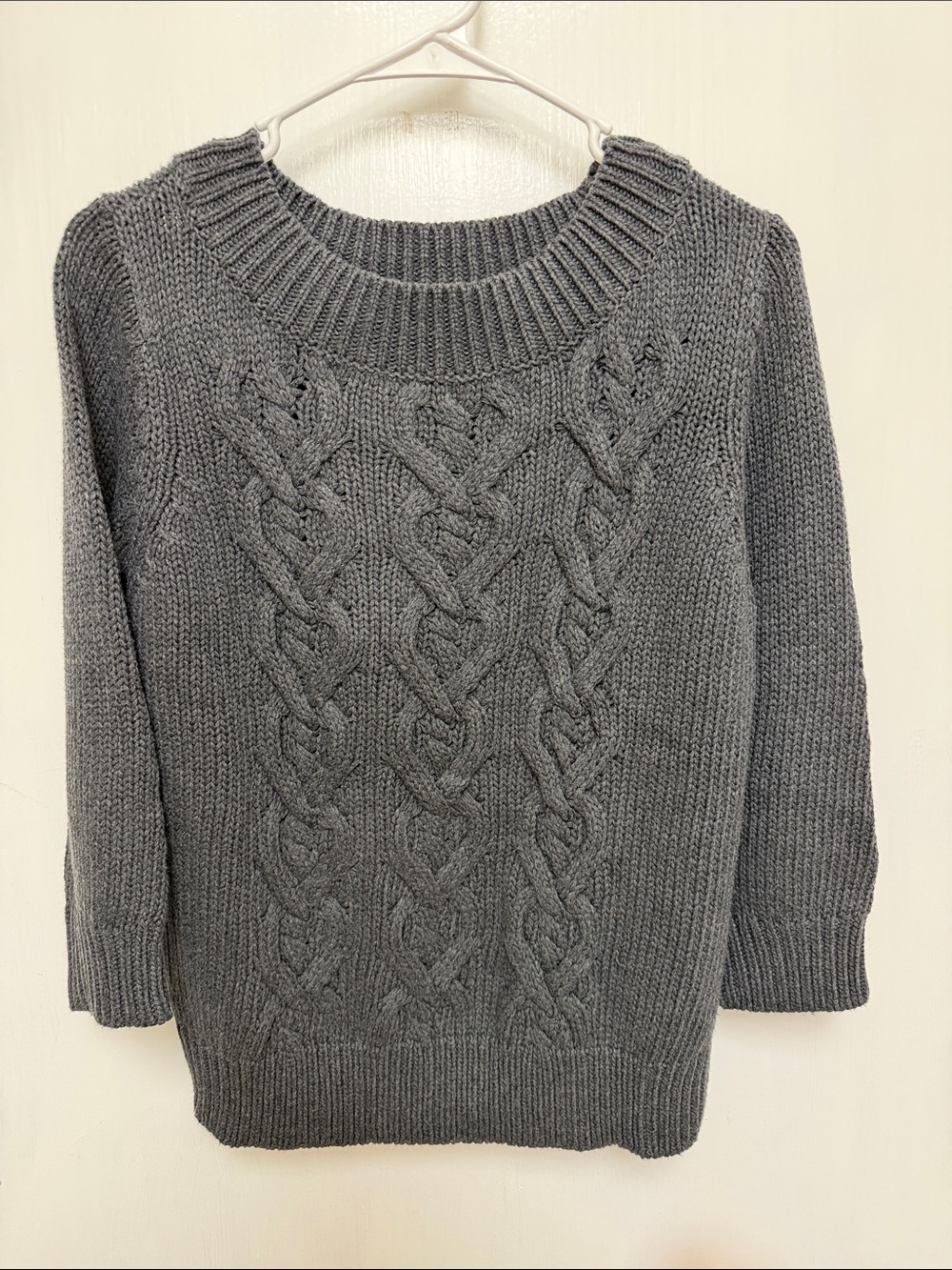 Talbots Classic Cable Knit Women’s Sweater - Gray